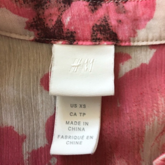 H&M Chiffon Floral Print Mini Dress Set Size XS - Picture 10 of 14